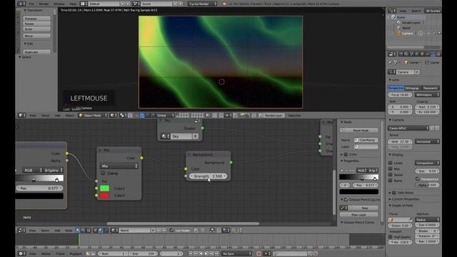 Blender Tutorial- How To Create Aurora Borealis Scene Using Only Nodes смотреть онлайн