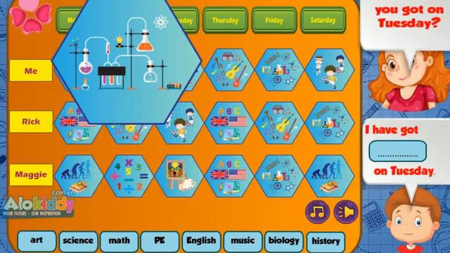 Hello Felix | Game Unit 3 What have you got on Monday - Learning english for kids смотреть онлайн