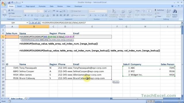 Double Vlookup in Excel - Use Multiple Vlookups Together - Nested Vlookups смотреть онлайн