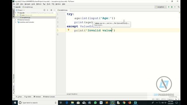 019 EXCEPTIONS IN PYTHON PROGRAMMING (AF SOMALI) смотреть онлайн