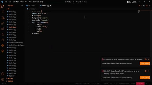 3D Turtle Using Python Import Code | Python Programming Hub смотреть онлайн