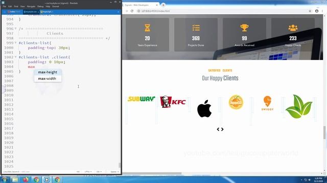 #73 How to Build Website using Html, CSS, JS, jQuery, Bootstrap - Building Clients Section CSS смотреть онлайн
