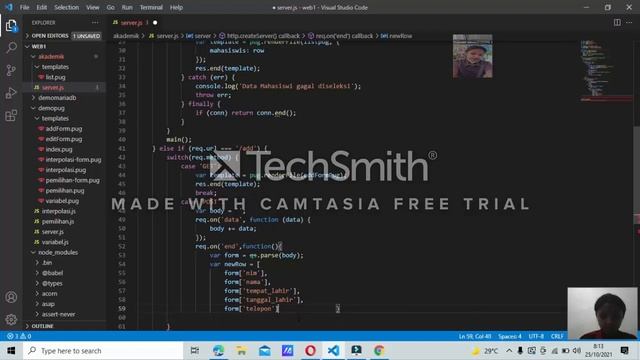 #47.CRUD Create atau insert data ke database MariaDB dengan Node.js смотреть онлайн