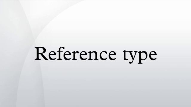 Reference type смотреть онлайн