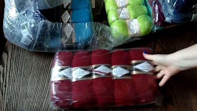 Посылка с пряжей Alize// закупка 5 кг. пряжи// процессы февраля// вязальные планы смотреть онлайн