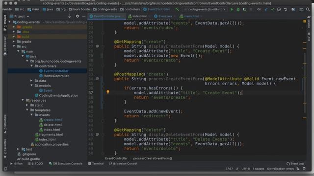 Java Coding Events 3.3 Displaying Validation Errors смотреть онлайн