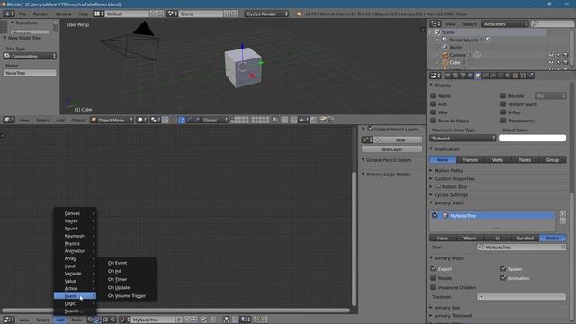 Scripting Basics -- Armory 3D Tutorial Series