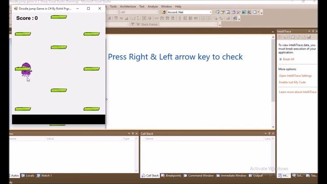 Doodle Jump Game in C# Visual Studio By Rohit Programming Zone смотреть онлайн