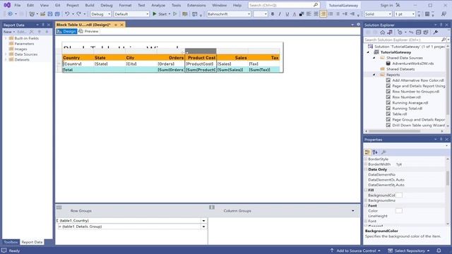 SSRS Tutorial - Block Table Using Report Wizard смотреть онлайн