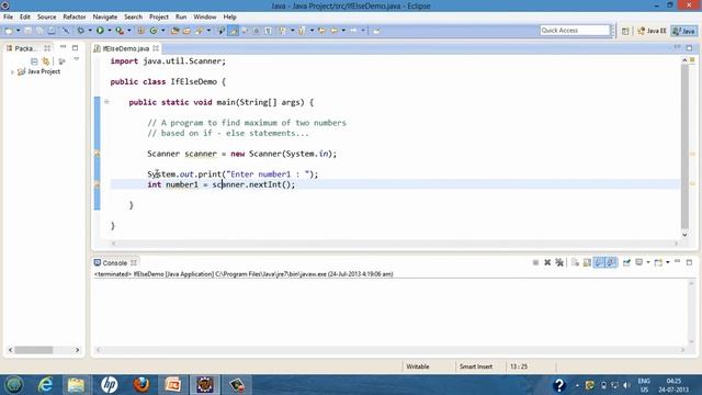if-else statement in Java смотреть онлайн