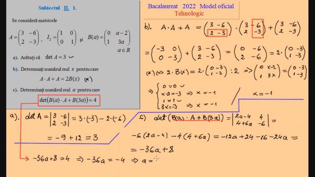 Bacalaureat 2022 - Tehnologic - Model oficial смотреть онлайн