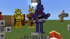 Мод на декорации из фнаф для Minecraft Bedrock (FNAF's Decorations).