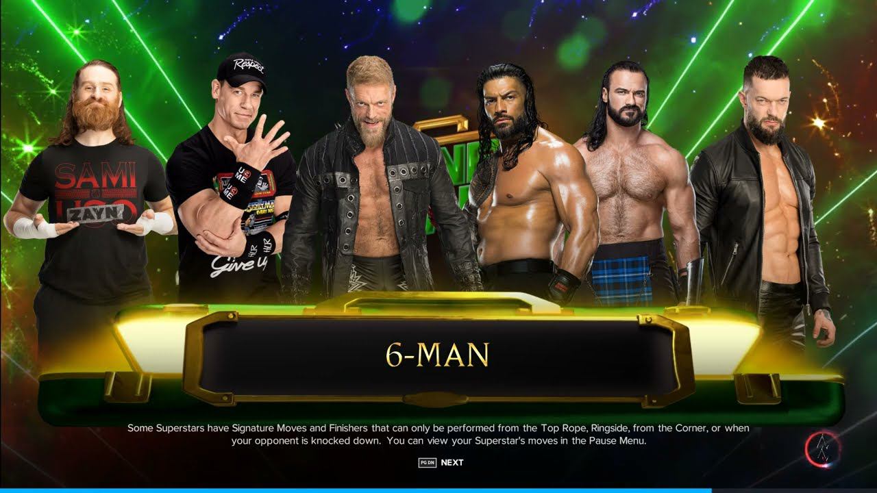 WWE2K23 Drew McIntyre vs Roman Reign vs John Cena vs Edge vs Sami Zayn vs Finn Balor смотреть онлайн