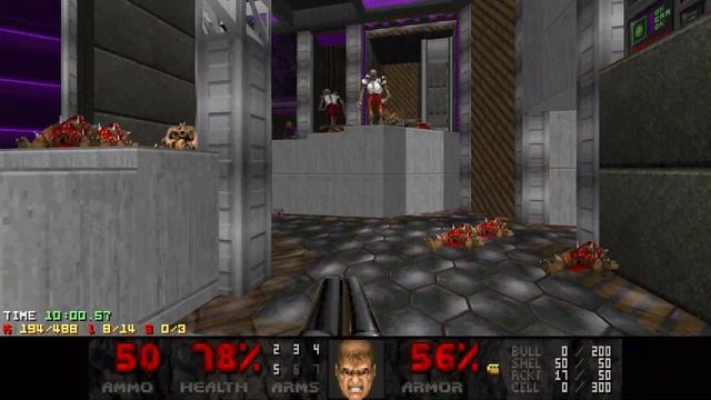 Doom II: Violetshift - MAP01 (Liftoff) - Ultra-Violence 100% смотреть онлайн
