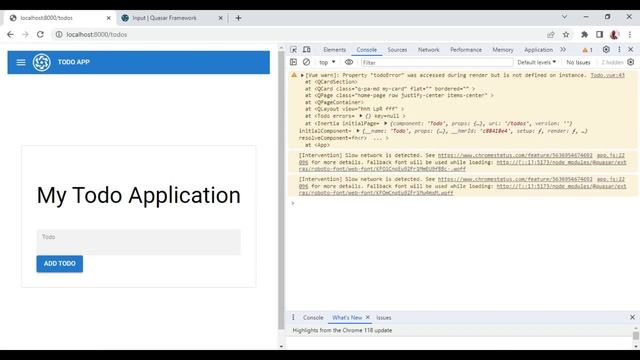 Todo App Using Laravel Vuejs Inertia And Quasar Framework