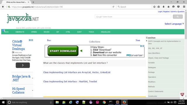 What are the classes that implements List and Set interface ?
- javapedia.net смотреть онлайн