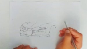 Как нарисовать машину Бугатти Чирон легко / How to draw a car Bugatti Chiron easy