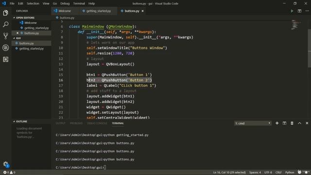 Python PyQT5 Buttons - Full Stack Python Programming смотреть онлайн