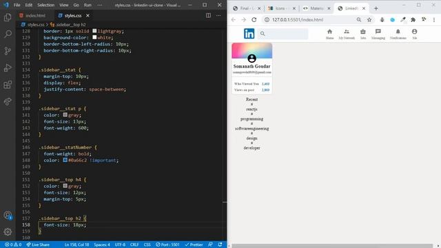 How to Build LinkedIn Clone using HTML & CSS - Beginners Tutorial смотреть онлайн