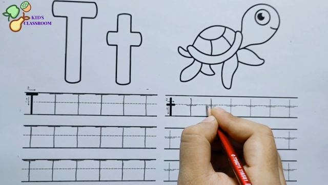 Tracing Alphabet Letter Tt | Tracing Small and Capital Letter T | Practice Writing by Kids Classroo смотреть онлайн
