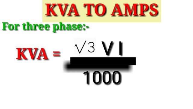 KVA To Kw Ll KVA To Ampere Ll KW To Ampere