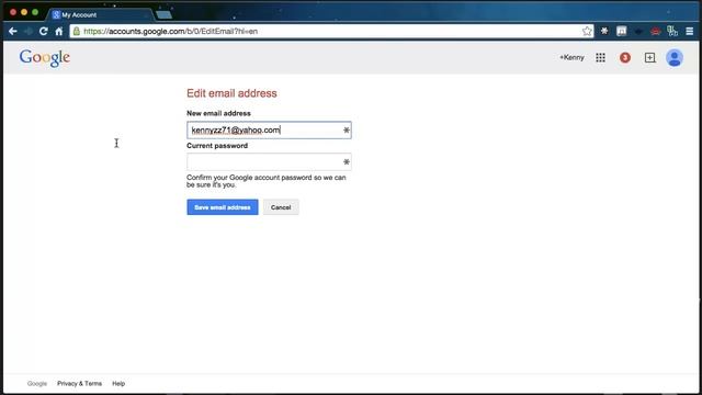 Changing a Google Acount Email Address смотреть онлайн