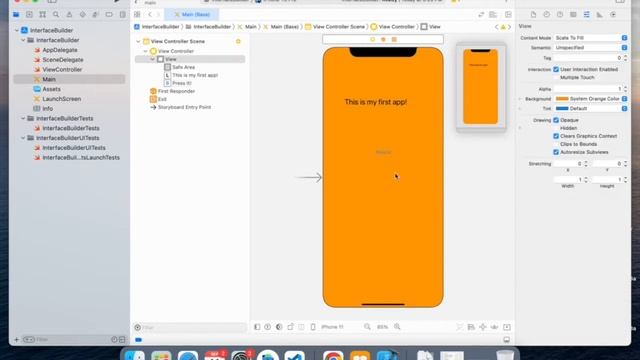 Swift Interface Builder Xcode | Create your 1st App! смотреть онлайн