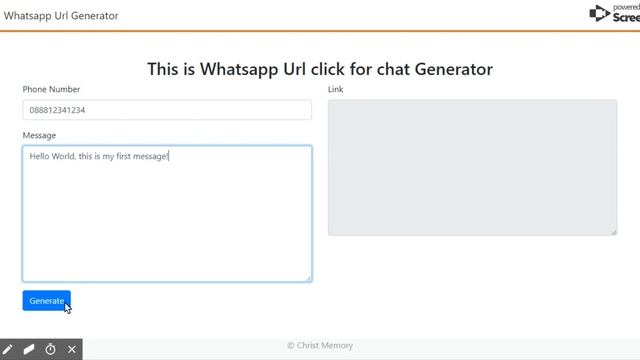 WauG Whatsapp Url Click For Chat Generator смотреть онлайн