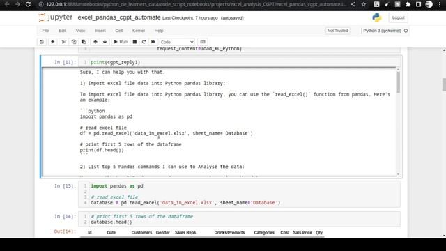 Master Python Pandas and Excel Analysis with ChatGPT : Automate Excel Analysis with Python смотреть онлайн