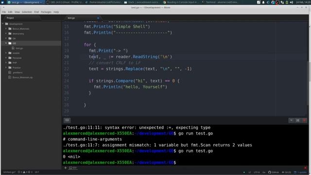 AM Coder - GO Standard Libraries - Taking Command Line Input (os, bufio, strings) смотреть онлайн