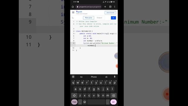 How to do java programming in Smart Phone || Ternary Operator in java || #100dayschallenge смотреть онлайн