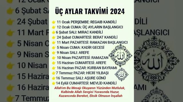 ÜÇ AYLAR TAKVIMI 2024 смотреть онлайн