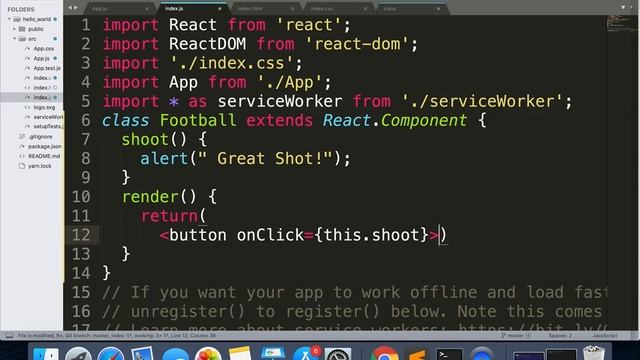 8- React Tutorials. React Events смотреть онлайн
