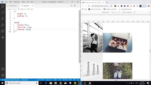 How To Create Responsive Image Gallery Grid Using CSS Flexbox? | HTML and CSS Tutorial For Beginner смотреть онлайн
