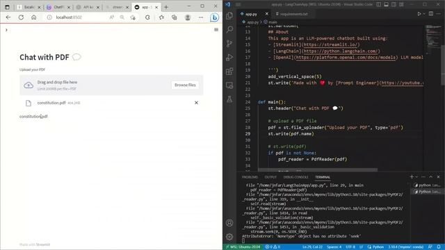 Langchain: PDF Chat App (GUI) | ChatGPT for Your PDF FILES | Step-by-Step Tutorial смотреть онлайн