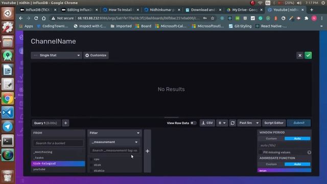 InfluxDB(TICK Stack) - Visualize Youtube Metrics in Chronograf смотреть онлайн