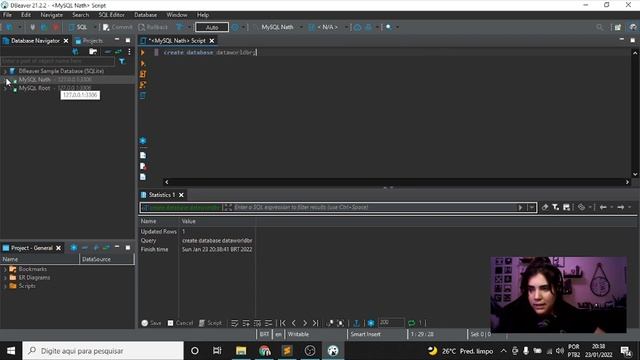 Como criar um database no MySQL смотреть онлайн