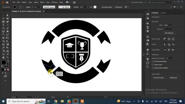 How to Professional school logo design in illustrator.P2||Logo design illustrator||Rasheed RGD смотреть онлайн