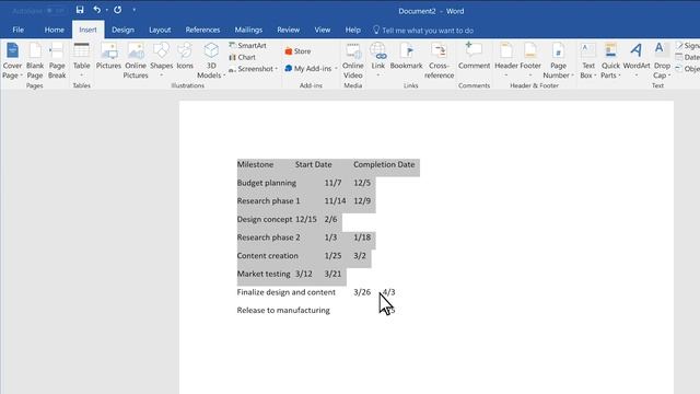 Insert a table in Microsoft Word смотреть онлайн