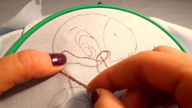Embroidery lessons. Уроки вышивки гладью. Урок № 4 /// Тамбурный шов смотреть онлайн