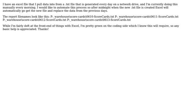 Automatically import daily .txt file into Excel смотреть онлайн