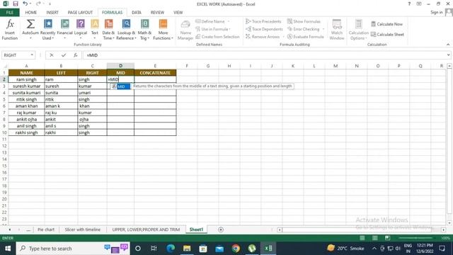 How to use Left, Right, Mid & Concatenate Formula in Excel #exceltutorial #nkexcelclasses #ms_exce смотреть онлайн