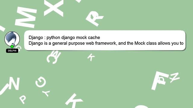 Django : python django mock cache смотреть онлайн