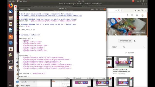 Web Analytics through Python - Web App Creation using Django смотреть онлайн