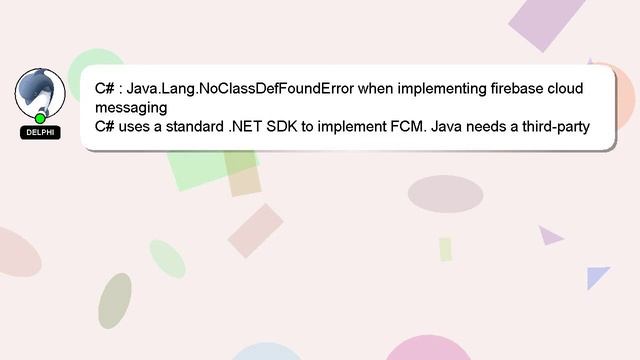 C# : Java.Lang.NoClassDefFoundError when implementing firebase cloud messaging смотреть онлайн