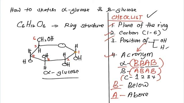 How to sketch alpha and beta glucose смотреть онлайн