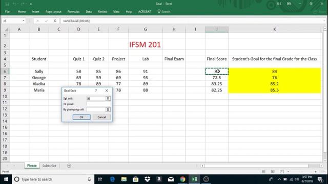 EXCEL 2016 For College | What if Analysis смотреть онлайн