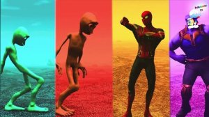 Челлендж разноцветные танцы инопланетянин против Халк против Танос