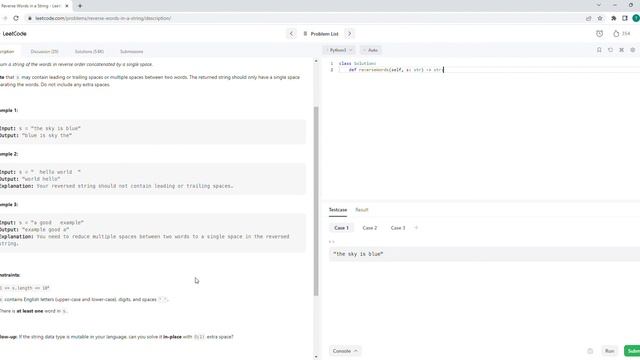 November 13/2022 LeetCode Challenge: Reverse Words in a String смотреть онлайн