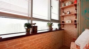 Варианты отделки балкона под кирпич